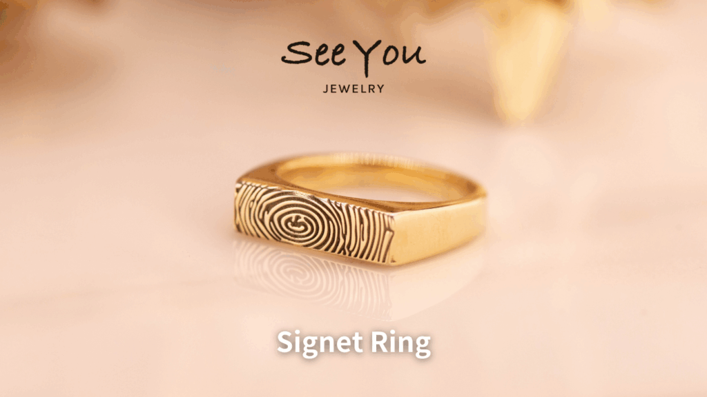 【See You Jewelry】シグネットリング イエローゴールド