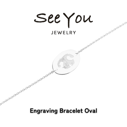 【See You Jewelry】刻印ブレスレット オーバル シルバー BL032