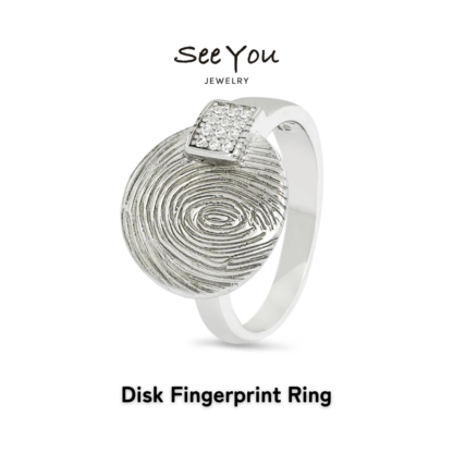 【See You Jewelry】ディスク型指紋刻印リング