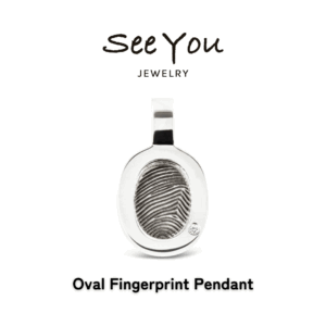 【See You Jewelry】オーバル型指紋刻印ペンダント