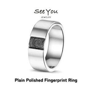 【See You Jewelry】プレーン ポリッシュド フィンガープリント リング シルバー