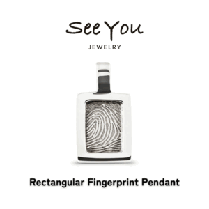【See You Jewelry】レクタングル指紋刻印ペンダント