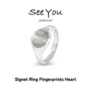 【See You Jewelry】シグネットリング フィンガープリントハート