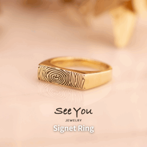 【See You Jewelry】シグネットリング イエローゴールド