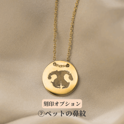 【See You Jewelry】コインネックレス イエローゴールド ペットの鼻紋