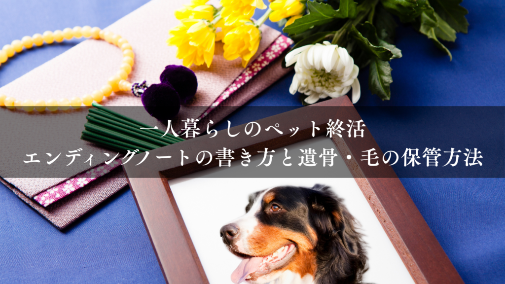 一人暮らしのペット終活 | エンディングノートの書き方と遺骨・毛の保管方法