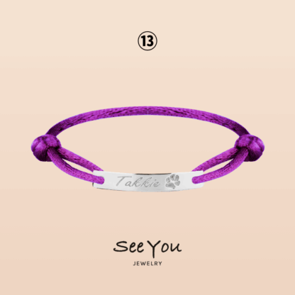 【See You Jewelry】サテンコード刻印ブレスレット シルバー