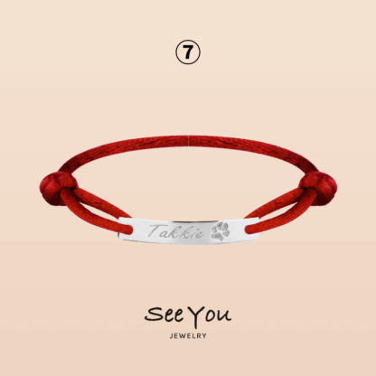 【See You Jewelry】サテンコード刻印ブレスレット シルバー