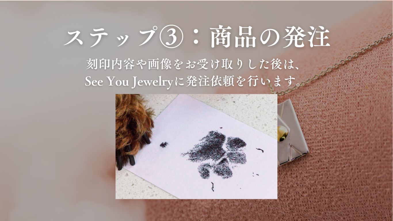 ご注文の流れ ステップ3 商品の発注